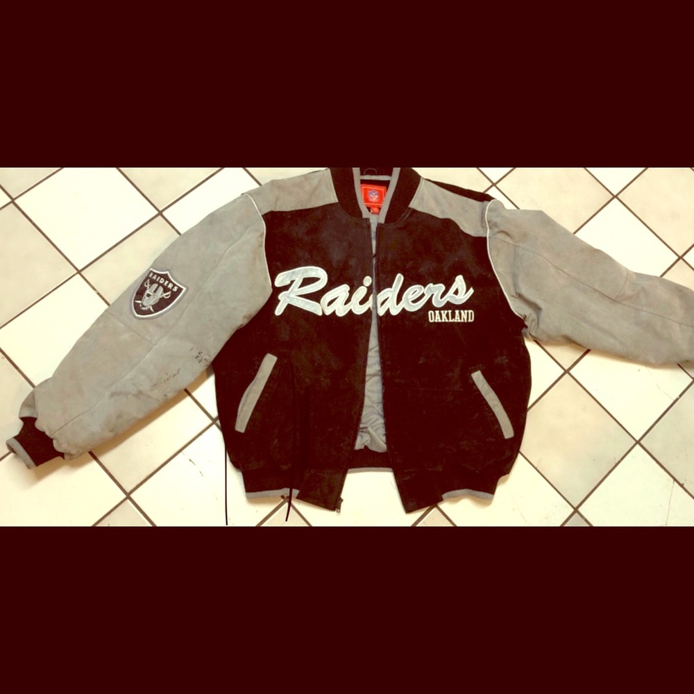 Oakland Raiders LeatherSuede Jacket.